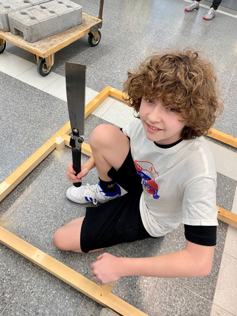 Wolfgang got to use this very sharp Japanese saw