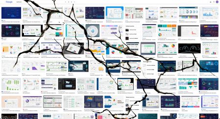 an image of google search images with a crack across it