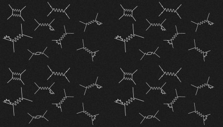 A series of white straight lines and squiggles on a black background.
