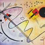 Data visualisation self-portrait. An abstract painting created by Thabata from Data Rocks, using graphite, ink and watercolours.