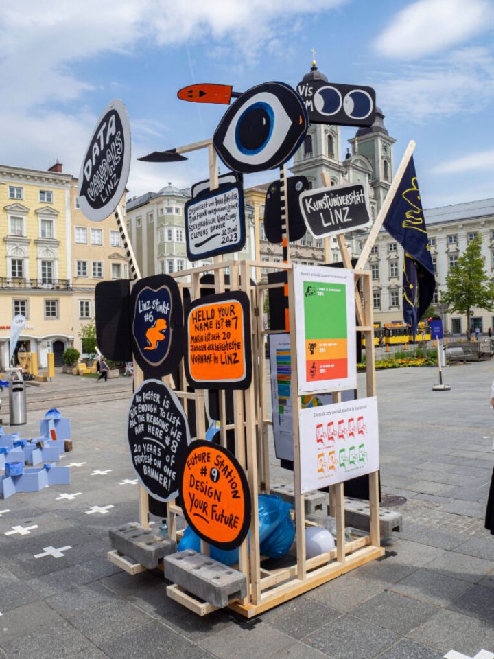 The Data Vandals Kiosk from the side
