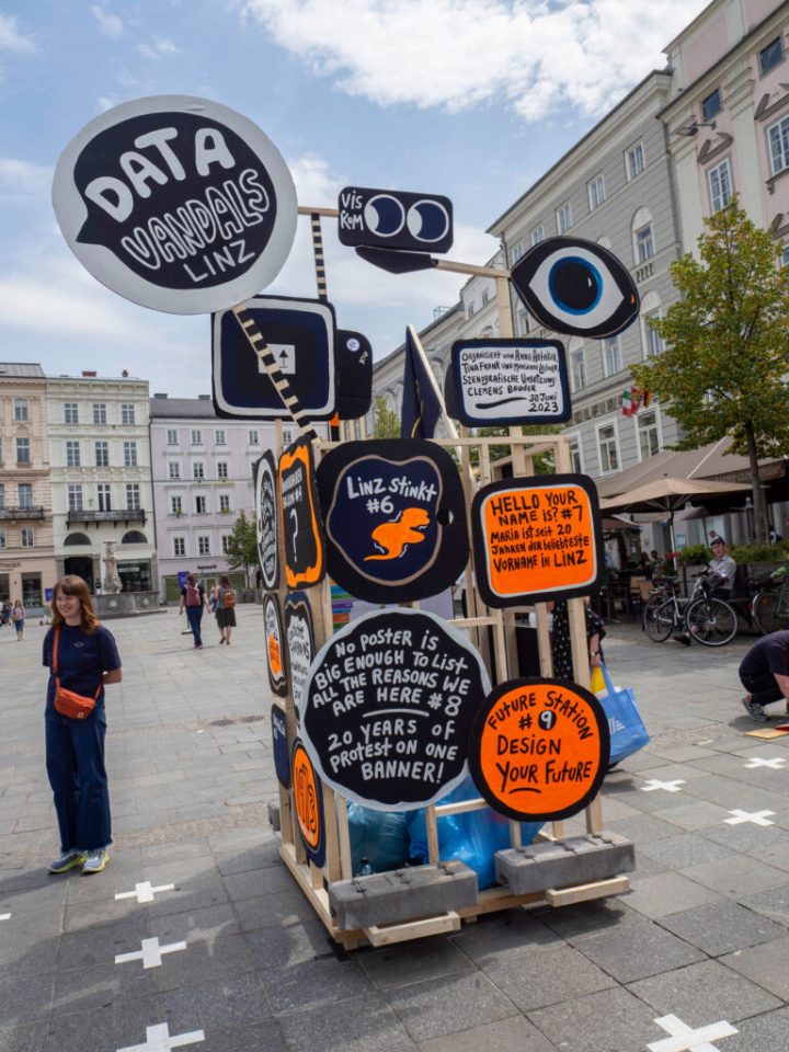 The Data Vandals Kiosk from the back