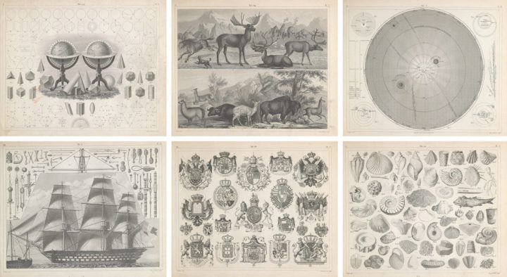 Scans of six original plates