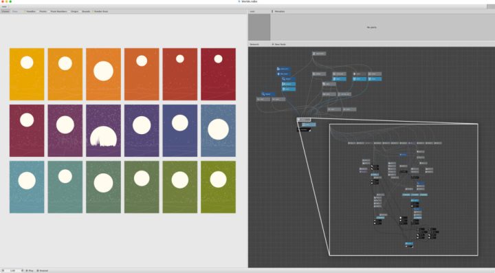 NodeBox screenshot of Worlds construction