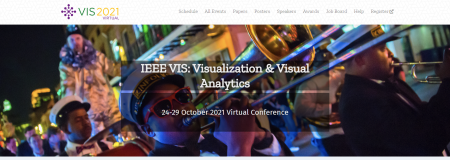Header image from the IEEE VIS virtual showing the conference dates 24-29 Octobre 2021