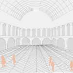 “Who are you here to see?” An illustration of an exhibition of Mona’s work that showcases visualizations of the extent of inequality in art spaces.