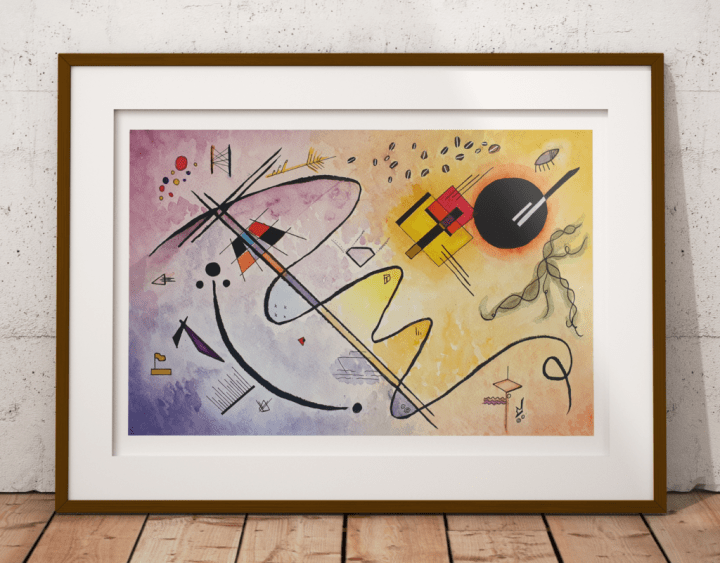 Data visualisation self-portrait. An abstract painting created by Thabata from Data Rocks, using graphite, ink and watercolours.