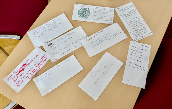 An image showing the audience feedback collected for the developed Interactive artwork.